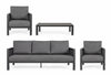 Set mobilier pentru gradina / terasa, Otavio Antracit, 2 fotolii + canapea 3 locuri + masa de cafea (6)
