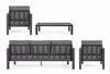 Set mobilier pentru gradina / terasa, Otavio Antracit, 2 fotolii + canapea 3 locuri + masa de cafea (7)