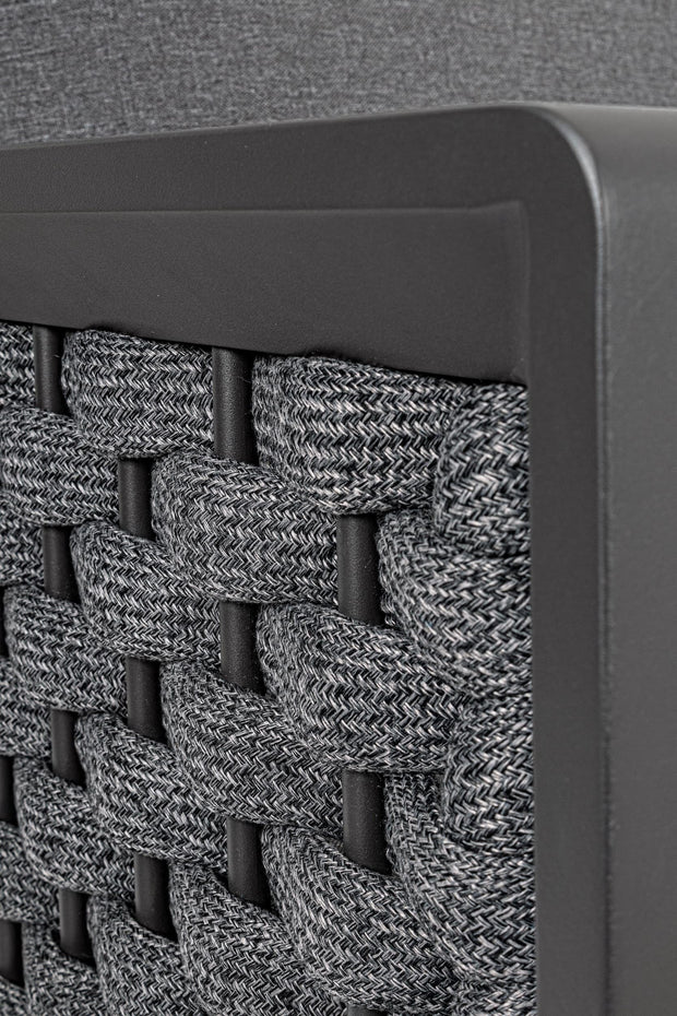 Set mobilier pentru gradina / terasa, Otavio Antracit, 2 fotolii + canapea 3 locuri + masa de cafea (11)