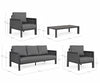 Set mobilier pentru gradina / terasa, Otavio Antracit, 2 fotolii + canapea 3 locuri + masa de cafea (14)