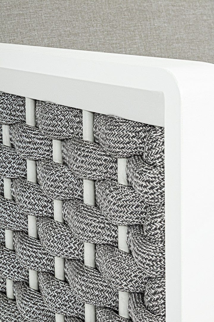 Set mobilier pentru gradina / terasa, Otavio Gri / Alb, 2 fotolii + canapea 3 locuri + masa de cafea (10)