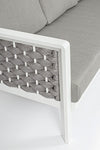 Set mobilier pentru gradina / terasa, Otavio Gri / Alb, 2 fotolii + canapea 3 locuri + masa de cafea (12)