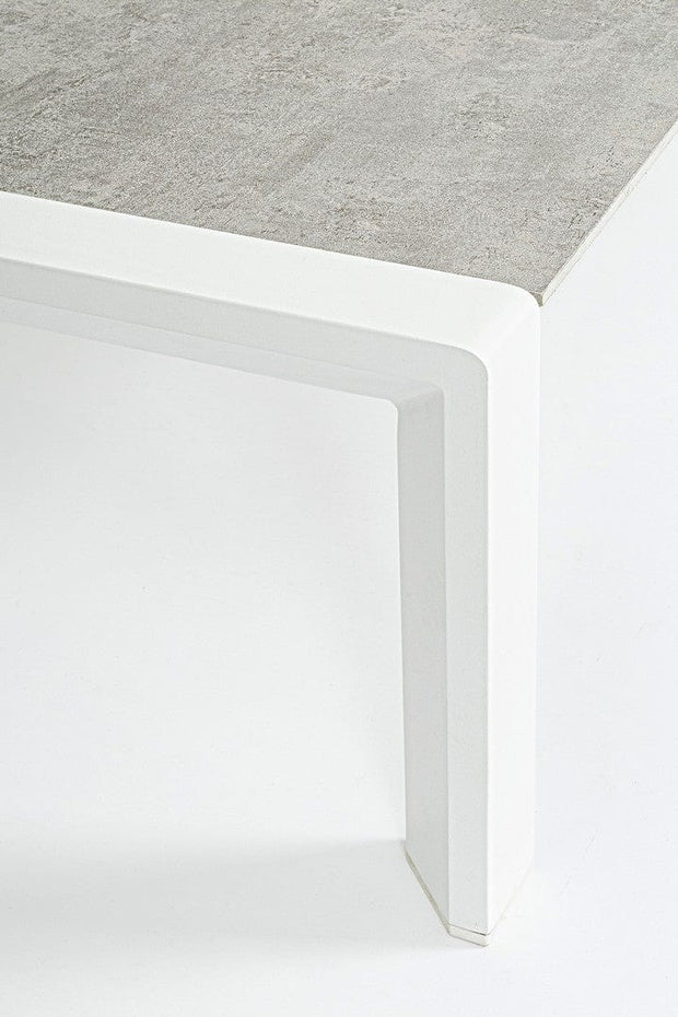 Set mobilier pentru gradina / terasa, Otavio Gri / Alb, 2 fotolii + canapea 3 locuri + masa de cafea (13)