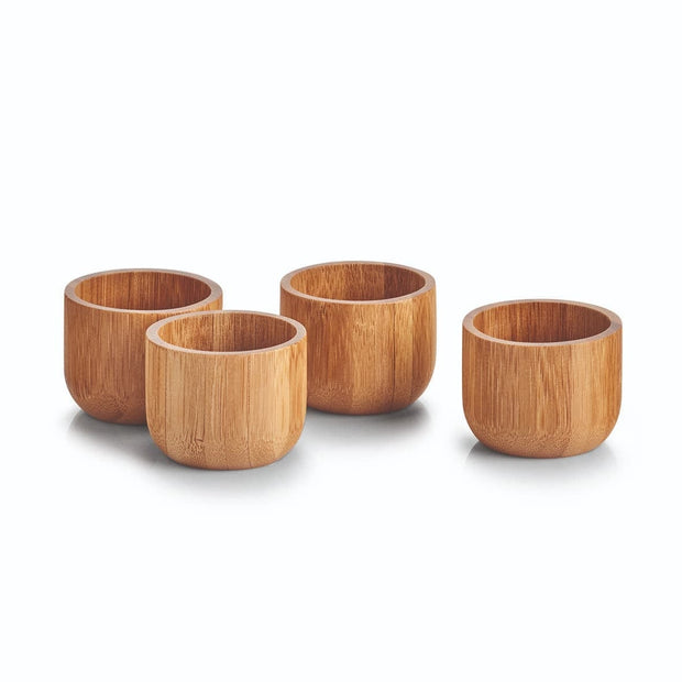 Zeller Set suport pentru oua din bambus, Bamboo Natural, 4 bucati, Ø5xH4 cm