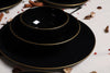 Asir Set vesela din ceramica, Tysa Shine Negru / Auriu, 24 piese