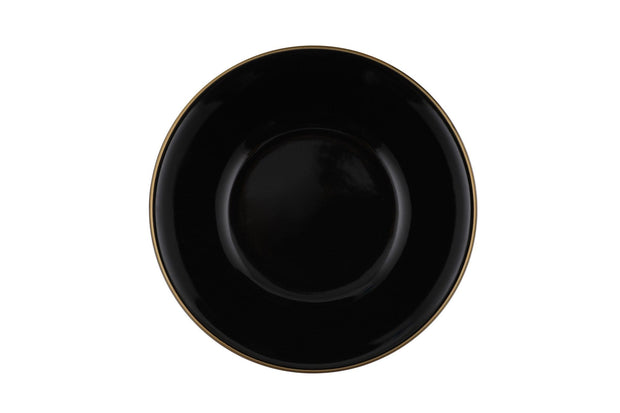 Asir Set vesela din ceramica, Tysa Shine Negru / Auriu, 24 piese