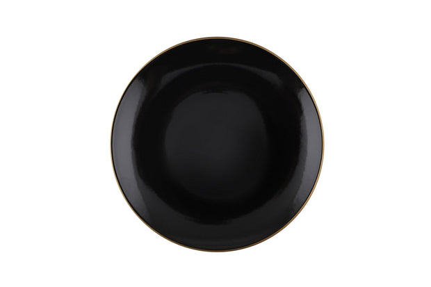 Asir Set vesela din ceramica, Tysa Shine Negru / Auriu, 24 piese