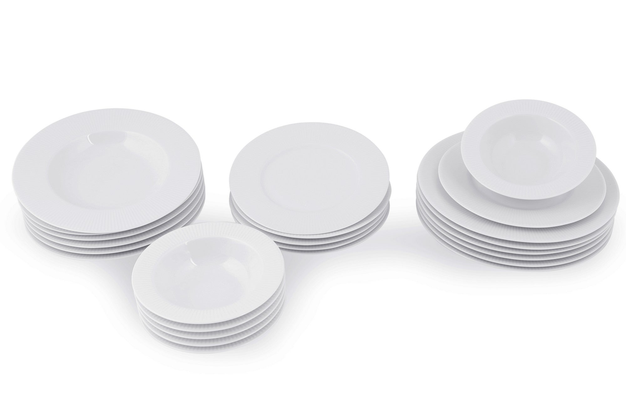 Set vesela din portelan, Adeline Dinner Alb, 24 piese (1)