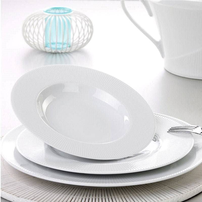 Set vesela din portelan, Adeline Dinner Alb, 24 piese (2)