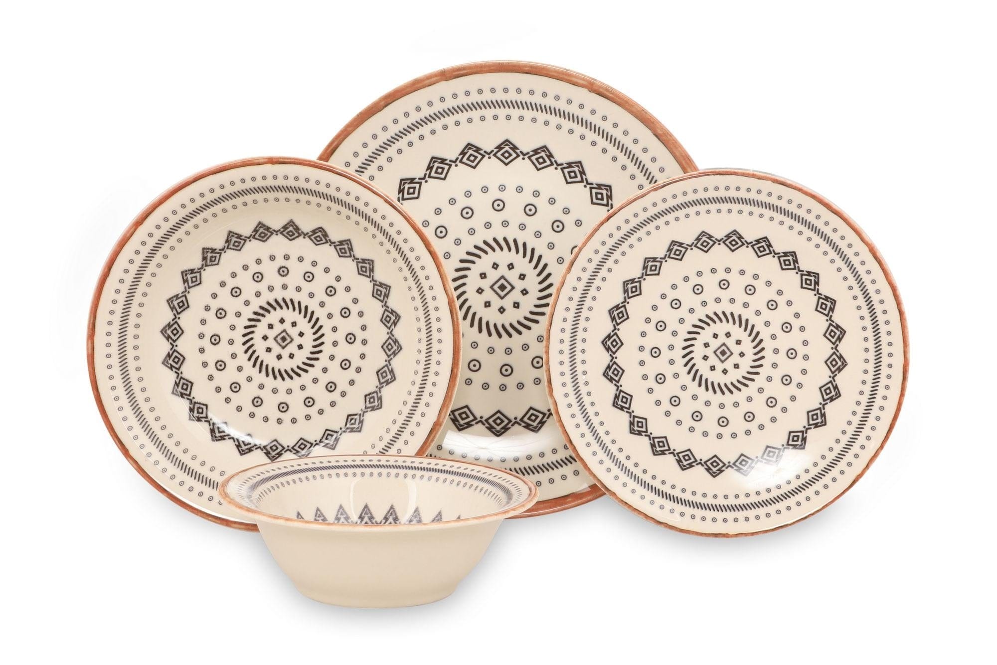 Asir Set vesela din portelan, Angie Dinner Multicolor, 24 piese