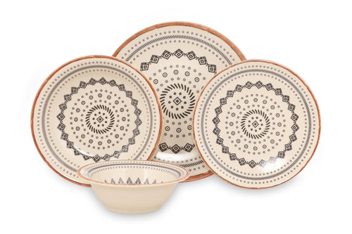 Asir Set vesela din portelan, Angie Dinner Multicolor, 24 piese