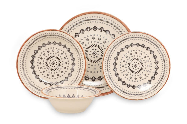 Asir Set vesela din portelan, Angie Dinner Multicolor, 24 piese