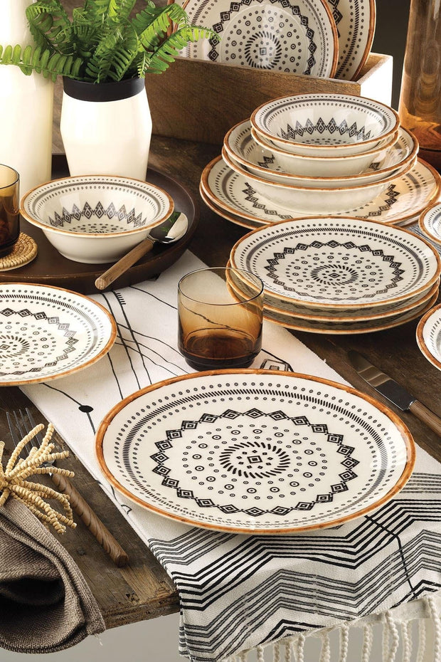 Asir Set vesela din portelan, Angie Dinner Multicolor, 24 piese