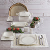 Asir Set vesela din portelan, Ashlynn Dinner Alb, 85 piese