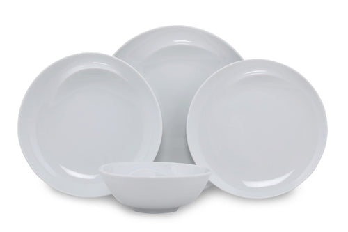 Asir Set vesela din portelan, Ayann Alb, 24 piese