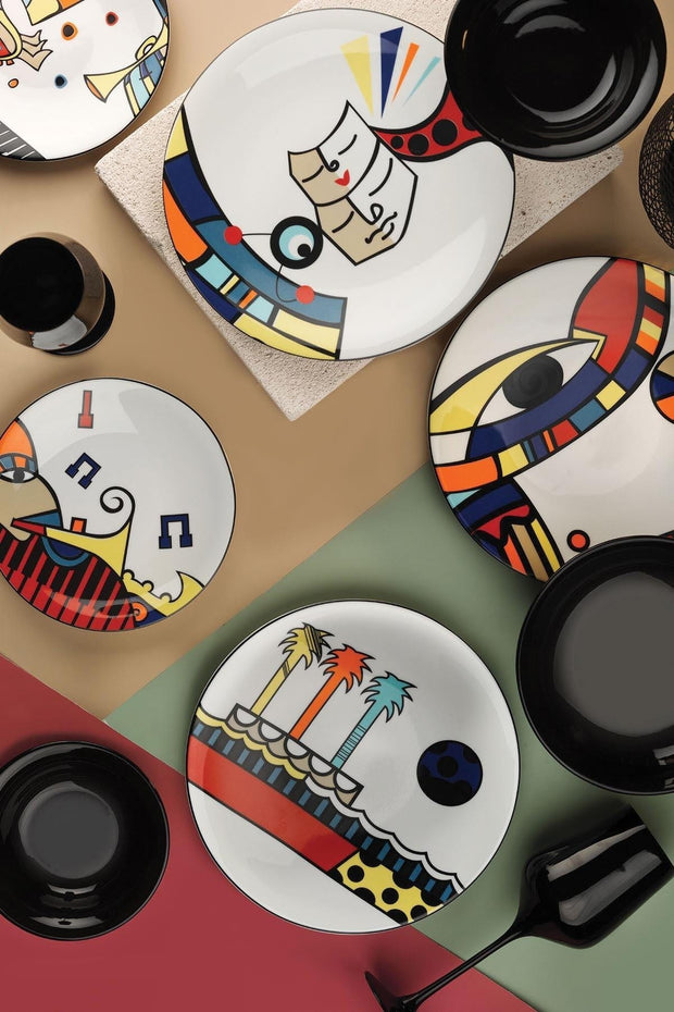 Asir Set vesela din portelan, Barron Dinner Multicolor, 24 piese