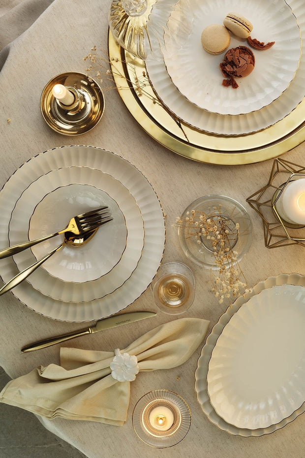 Asir Set vesela din portelan, Belfaz Multicolor, 52 piese