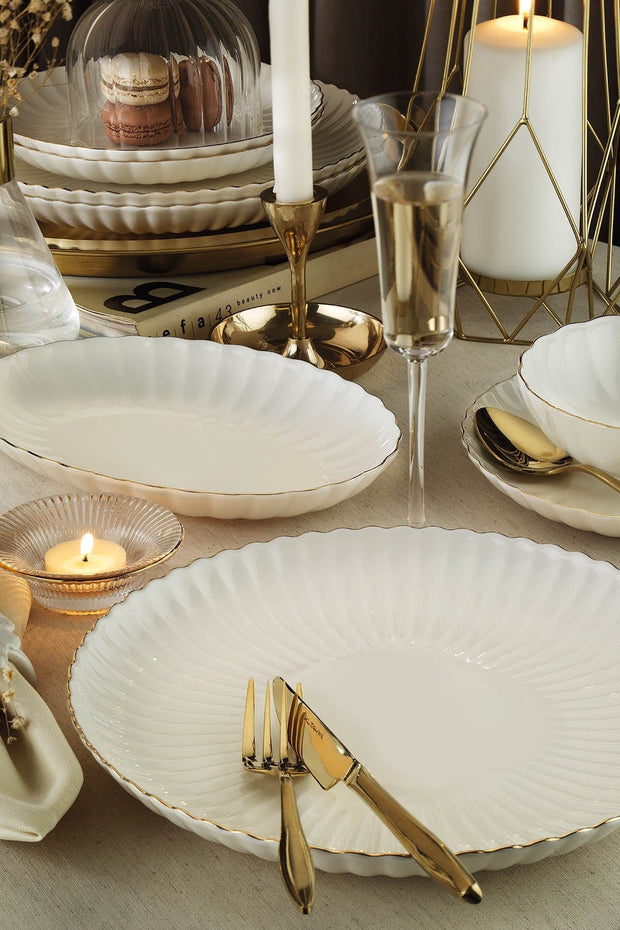 Asir Set vesela din portelan, Belfaz Multicolor, 52 piese