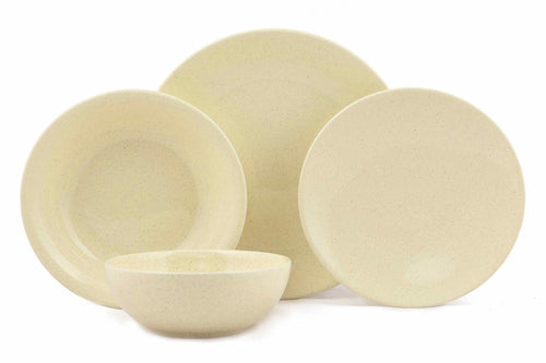 Asir Set vesela din portelan, Brynn Dinner Galben, 24 piese