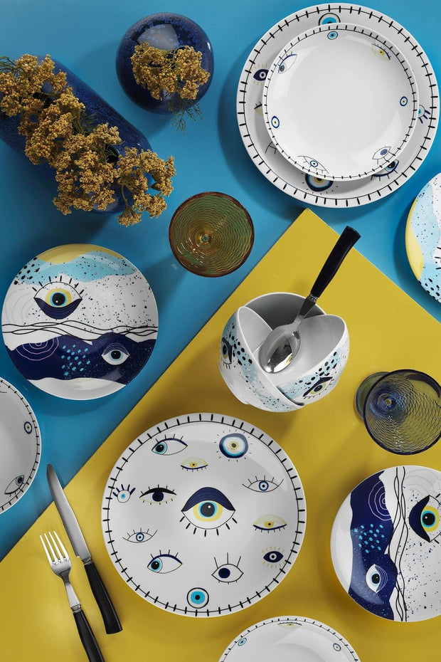 Asir Set vesela din portelan, Carl Dinner Multicolor, 24 piese