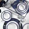 Asir Set vesela din portelan, Cary Alb / Albastru, 24 piese
