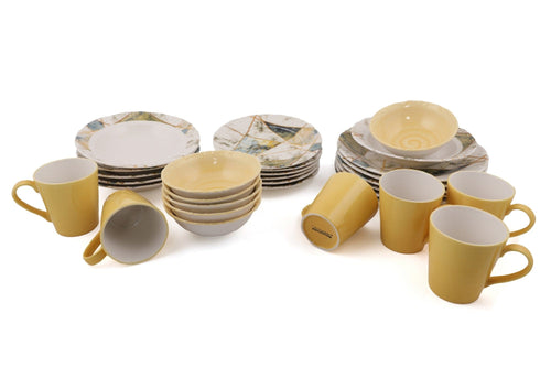 Asir Set vesela din portelan, Danis D31 Multicolor, 30 piese