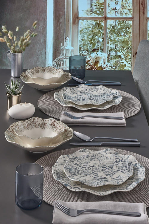 Asir Set vesela din portelan, Darcy Dinner Multicolor, 24 piese