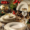 Asir Set vesela din portelan, Fly Round Crem / Auriu, 24 piese