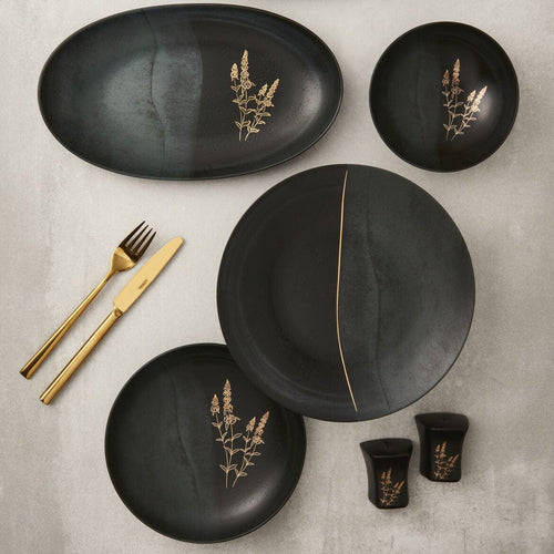 Asir Set vesela din portelan, Gaston Negru, 30 piese