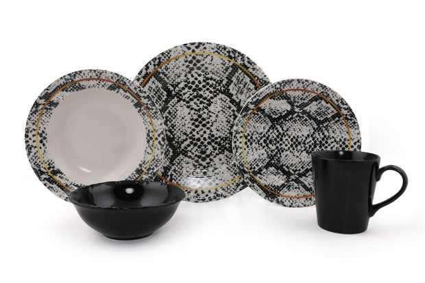 Asir Set vesela din portelan, Hira Multicolor, 30 piese