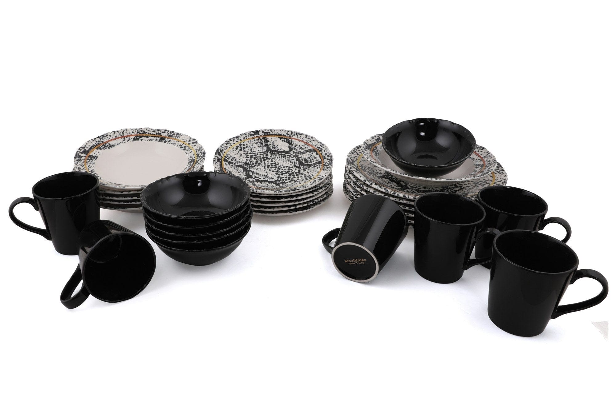 Asir Set vesela din portelan, Hira Multicolor, 30 piese