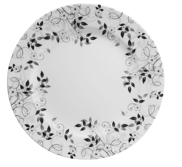 Asir Set vesela din portelan, Janey Dinner Alb / Gri, 24 piese