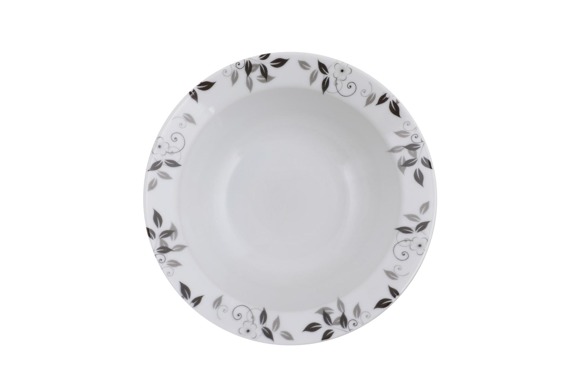 Asir Set vesela din portelan, Janey Dinner Alb / Gri, 24 piese