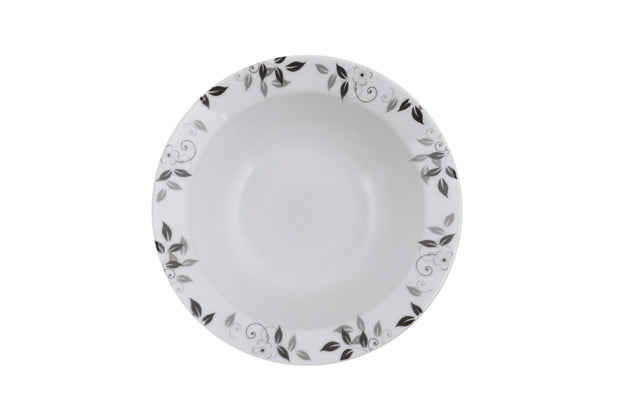 Asir Set vesela din portelan, Janey Dinner Alb / Gri, 24 piese