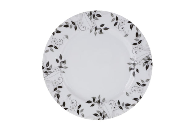 Asir Set vesela din portelan, Janey Dinner Alb / Gri, 24 piese