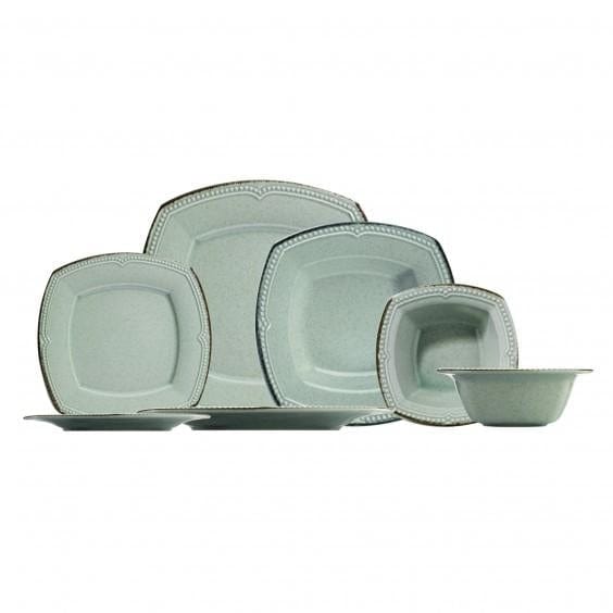 Asir Set vesela din portelan, Kendal Dinner Verde, 24 piese