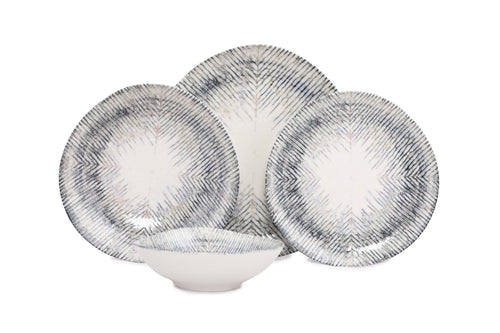 Asir Set vesela din portelan, Line Dinner Multicolor, 24 piese