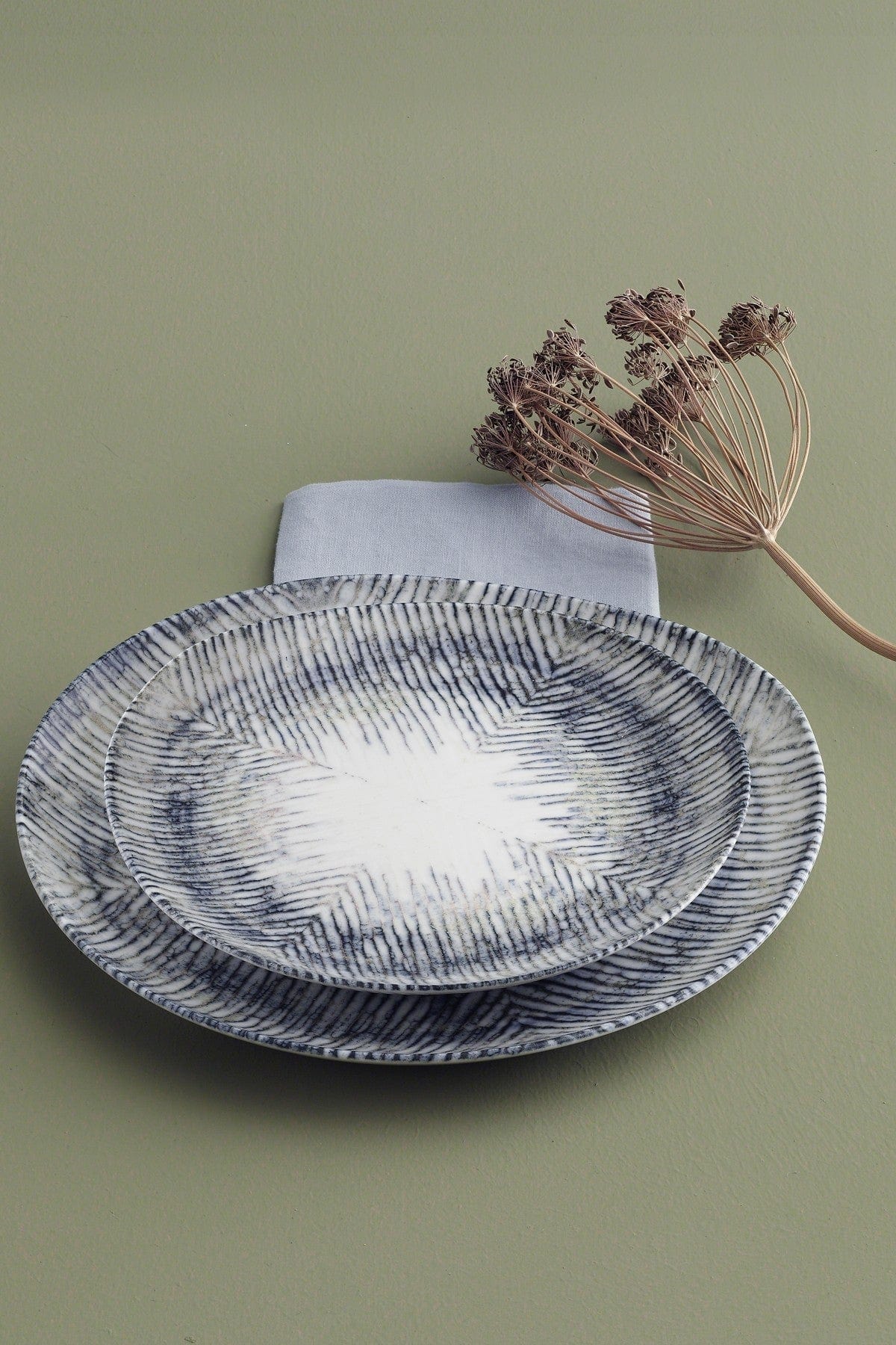 Asir Set vesela din portelan, Line Dinner Multicolor, 24 piese