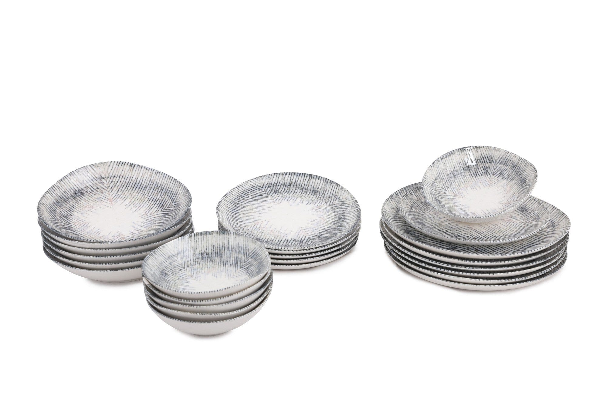 Asir Set vesela din portelan, Line Dinner Multicolor, 24 piese