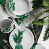 Asir Set vesela din portelan, Palm Alb / Verde, 24 piese