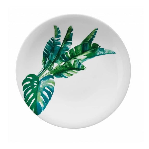 Asir Set vesela din portelan, Palm Alb / Verde, 24 piese