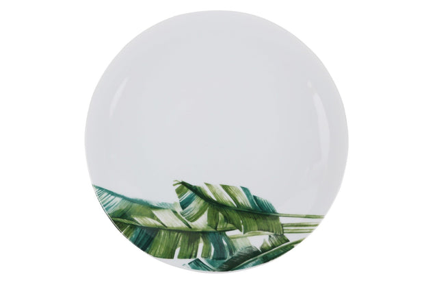 Asir Set vesela din portelan, Palm Alb / Verde, 24 piese