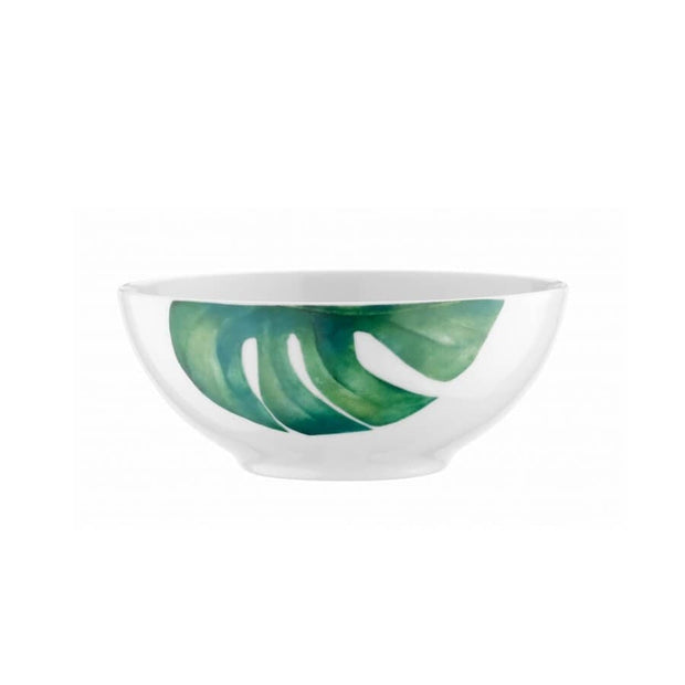 Asir Set vesela din portelan, Palm Alb / Verde, 24 piese