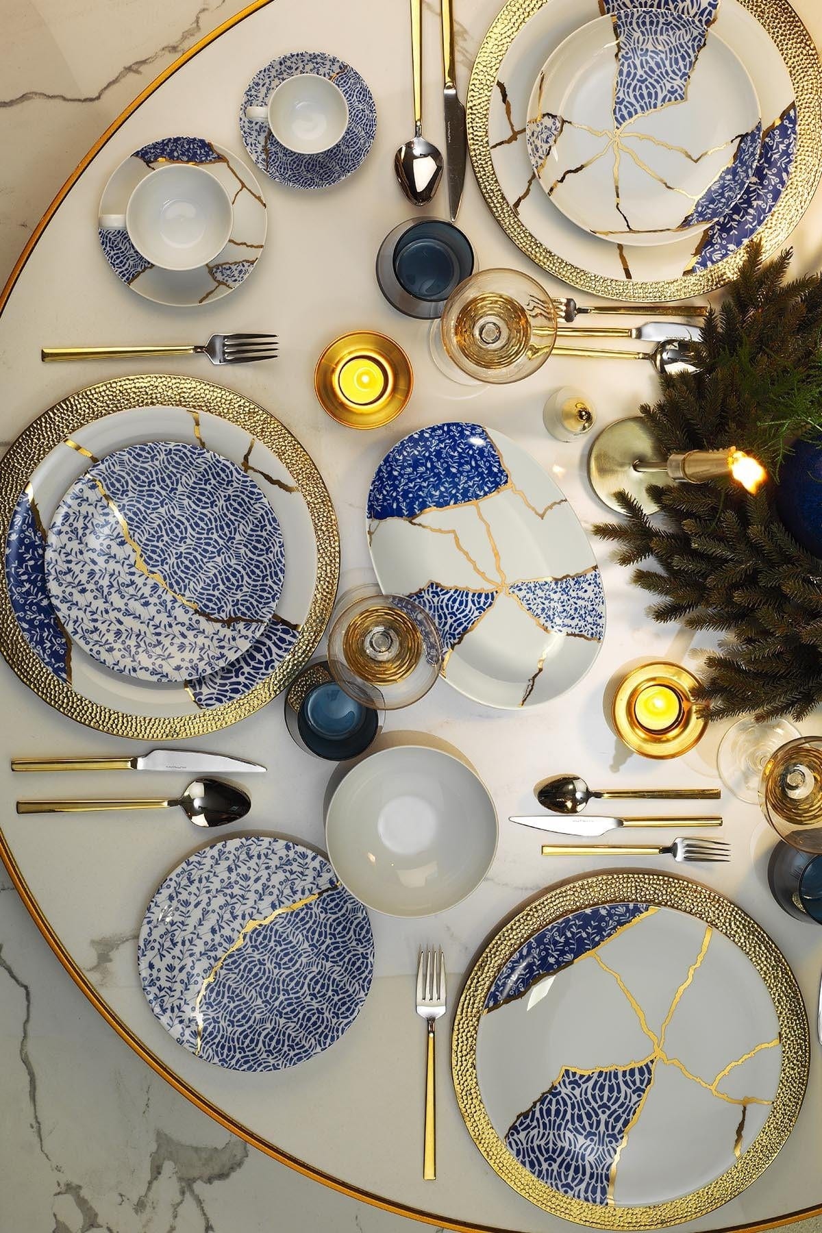 Asir Set vesela din portelan, Pauline Dinner Multicolor, 28 piese