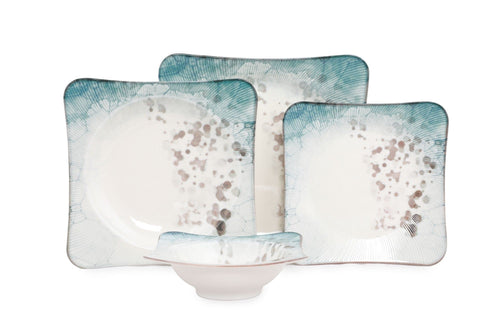 Asir Set vesela din portelan, Reed Dinner Multicolor, 24 piese