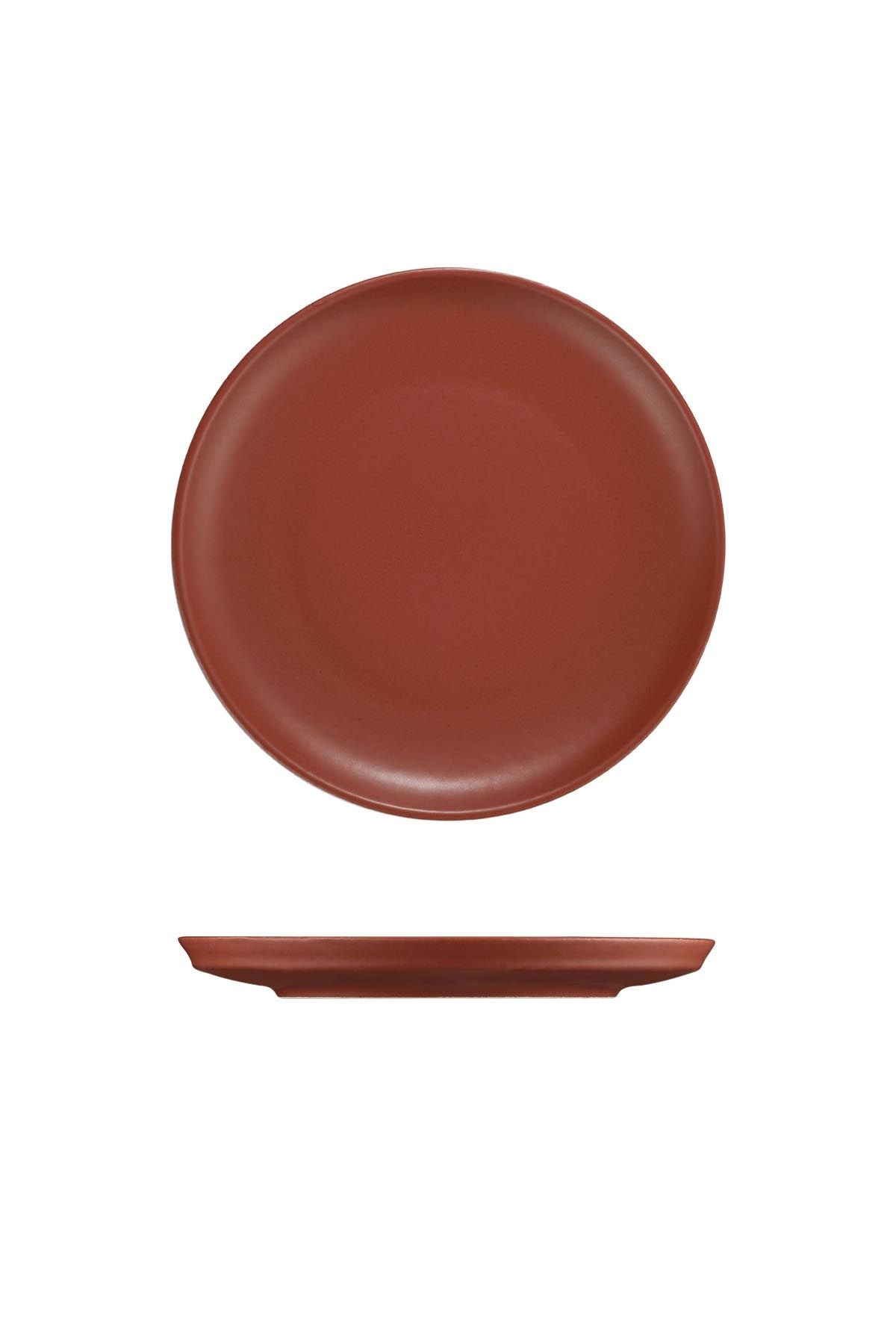 Asir Set vesela din portelan, Tile Caramiziu, 24 piese