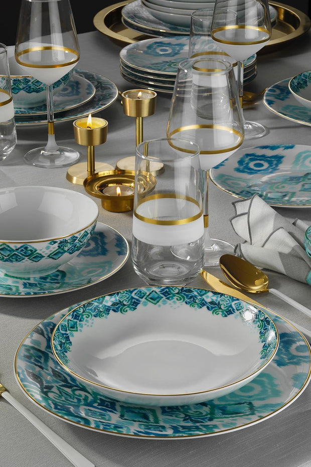 Set vesela din portelan, Zenga Multicolor, 24 piese (1)