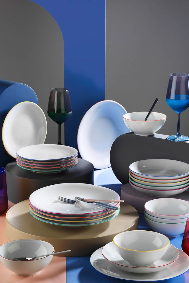 Asir Set vesela din portelan, Zenga Multicolor, 24 piese