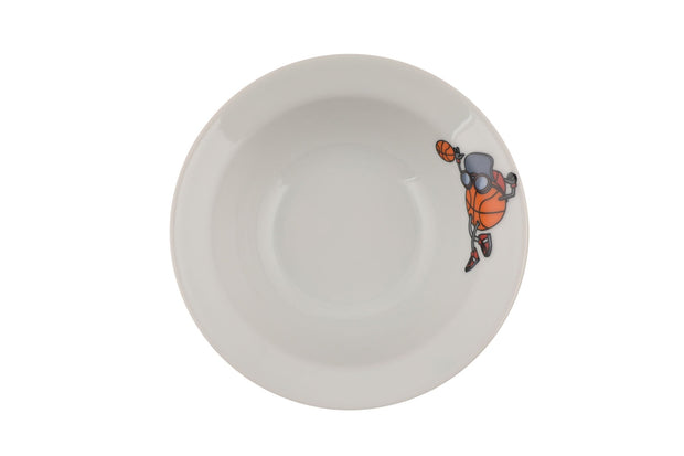 Asir Set vesela pentru copii, din portelan, Basketball Multicolor, 5 piese