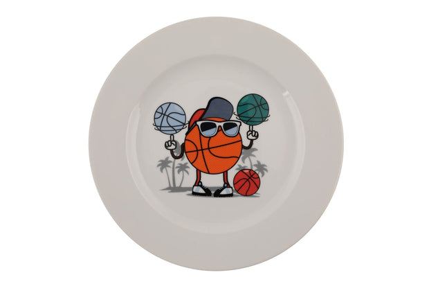 Asir Set vesela pentru copii, din portelan, Basketball Multicolor, 5 piese